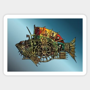 Steampunk Fish #1 Sticker